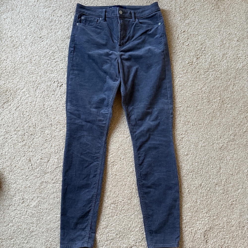 GAP Factory High Rise Universal Legging Cords, 10/30T, Dark Gray